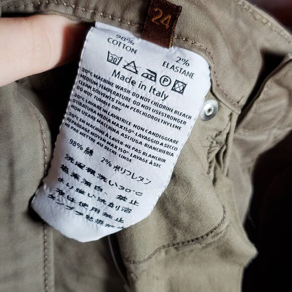 Vanessa Bruno Designer Casual Boho Tan Heddy Slim Court Low Rise Jeans Size 24 - Picture 15 of 16